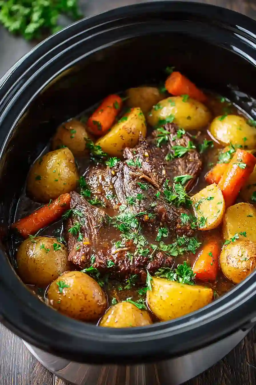 Simple Slow Cooker Pot Roast: One-Pot Meal with Veggies